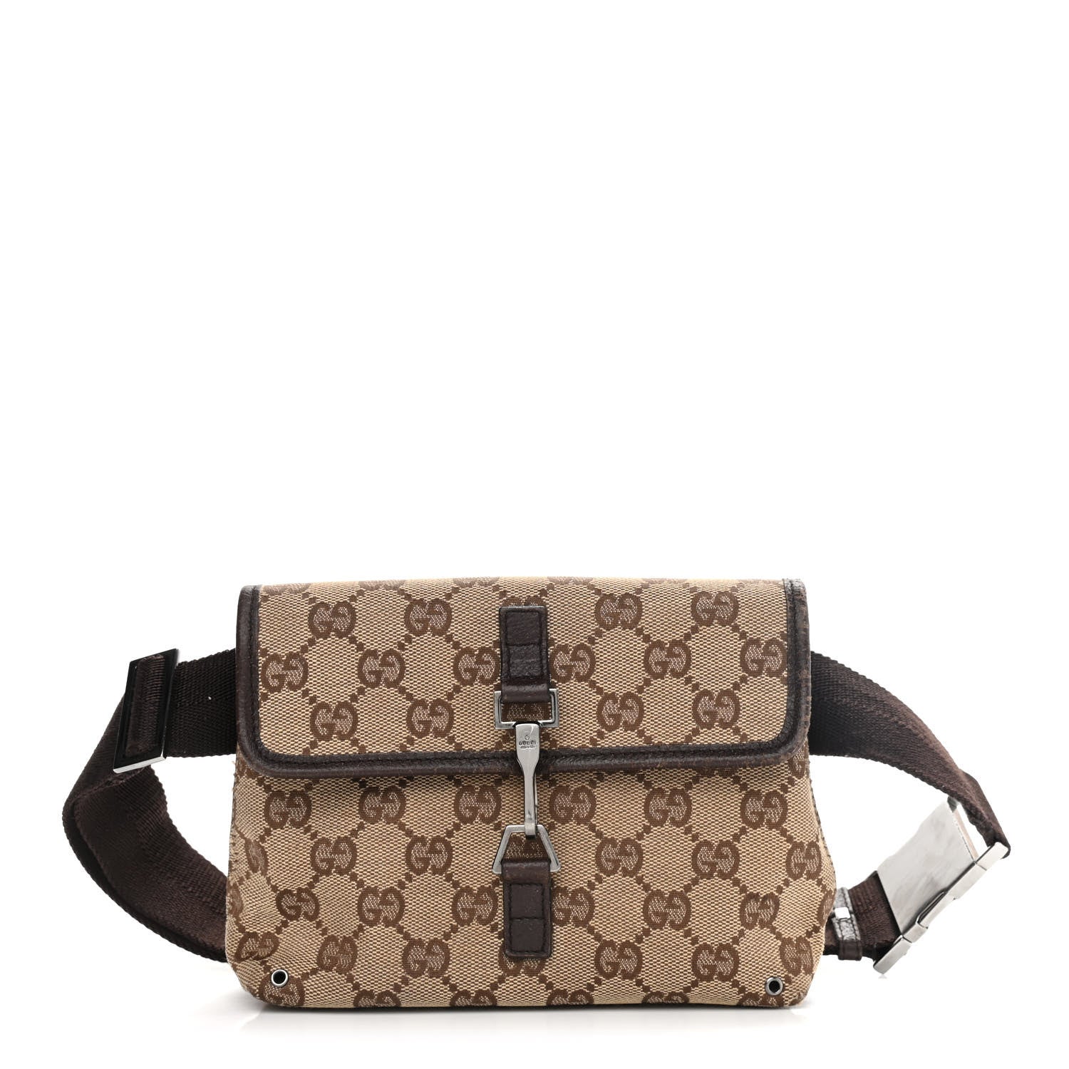 Gucci GG Monogram Flight Belt Bag Dark Brown 1 of 12