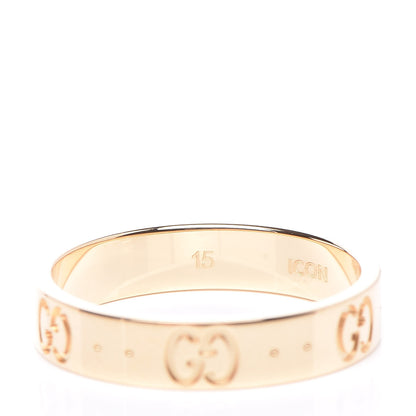Gucci 18K Yellow Gold 4mm Icon Thin Band Ring 54 7 7 of 8