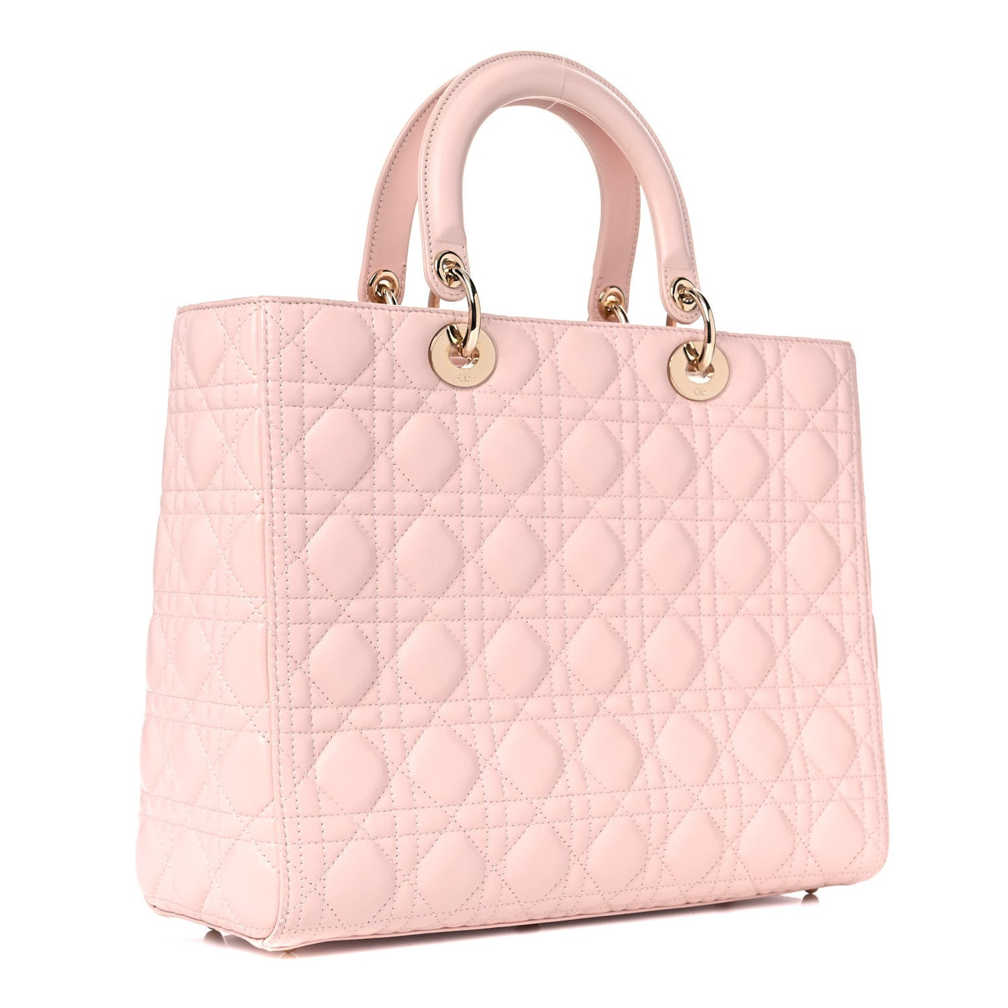 Lambskin Cannage Large Lady Dior Light Pink