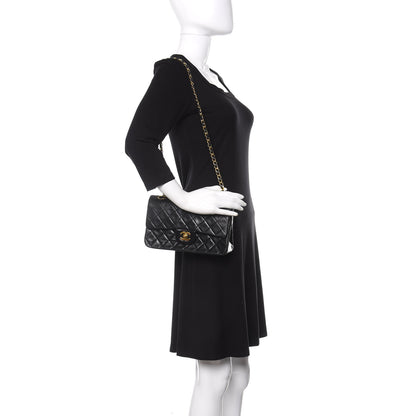 Chanel Lambskin Quilted Small Double Flap Black 2 of 13