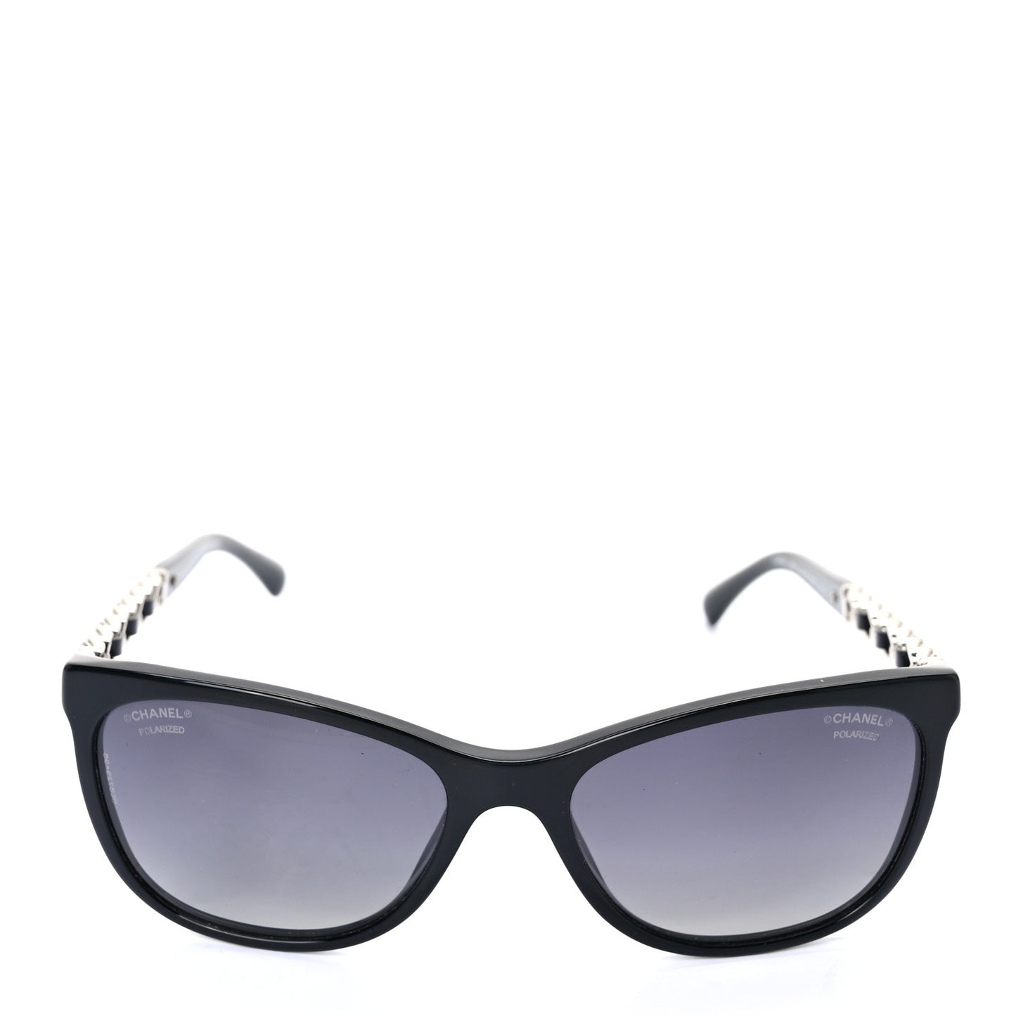Cat Eye Chain Polarized Sunglasses 5260-Q Black
