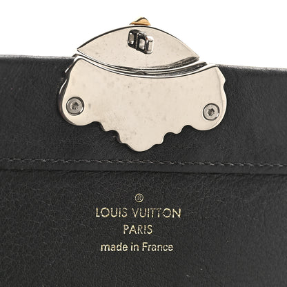 Louis Vuitton Calfskin Reverse Monogram Column Sarah Wallet Black 6 of 8