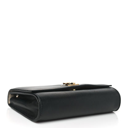 Salvatore Ferragamo Calfskin Gancini Chain Flap Bag Black 4 of 11