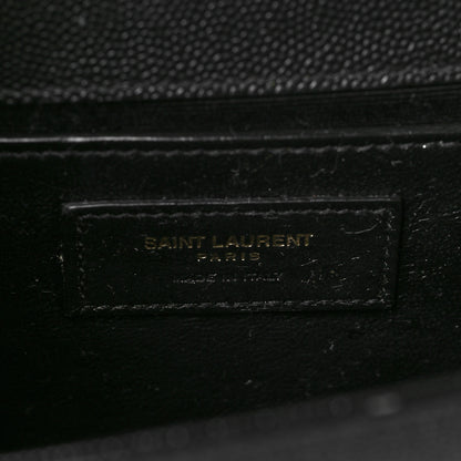 Saint Laurent Grain De Poudre Small Monogram Kate Satchel Black 6 of 12