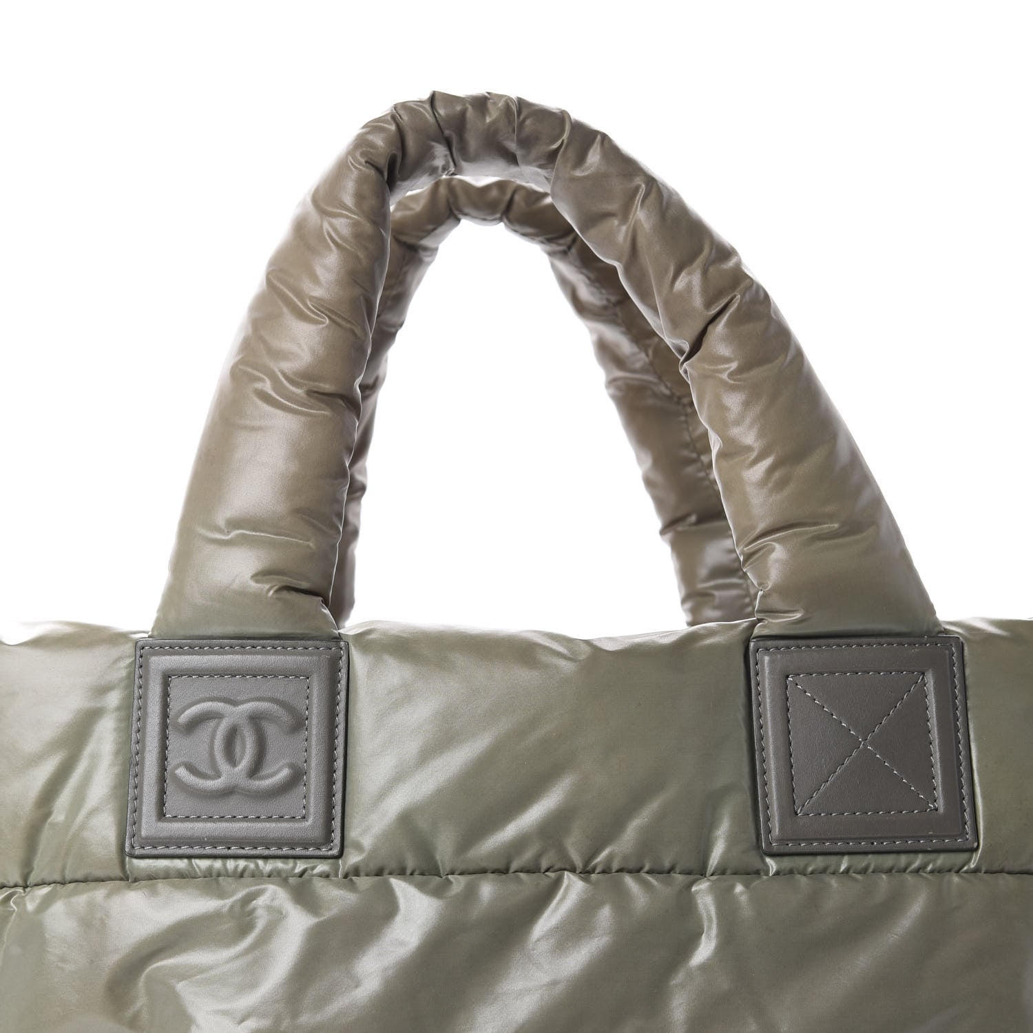 Chanel Nylon Quilted Small Coco Cocoon Reversible Tote Gray 10 of 17