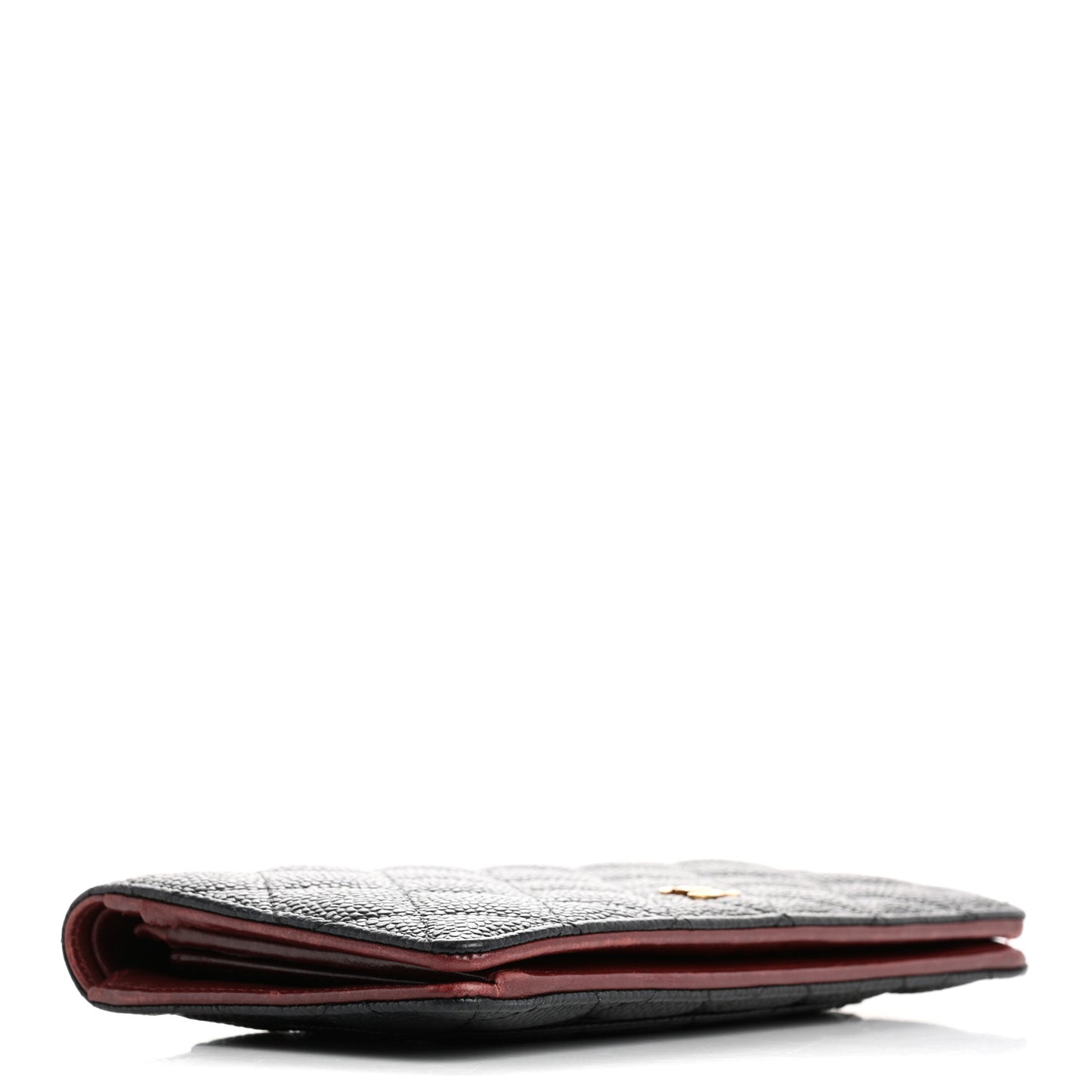 Caviar Quilted Yen Wallet Black