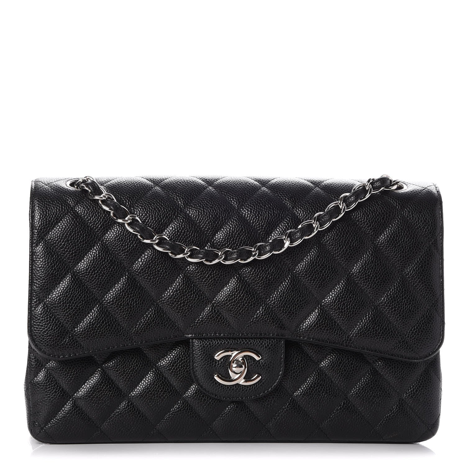 Chanel Caviar Quilted Jumbo Double Flap Black 1 of 8
