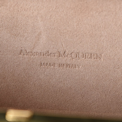 Alexander McQueen Crystal Nappa Queen and King Skull Box Chain Clutch Black Silver 6 of 8