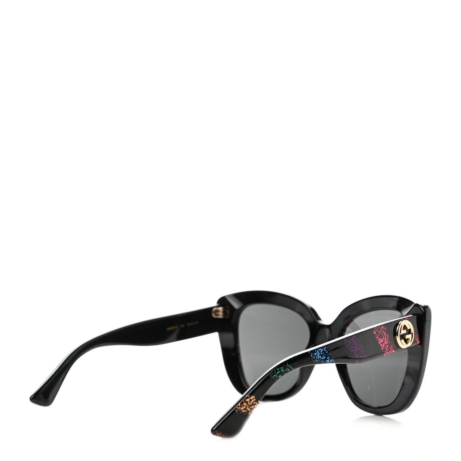 Gucci Acetate Glitter Sunglasses GG0327S Black 3 of 7