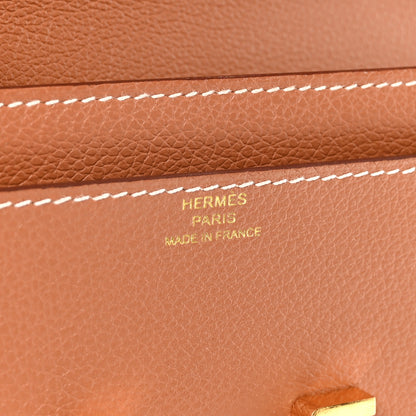 Hermes Evercolor Cavale Constance Long Wallet To Go Gold Multicolor 6 of 10