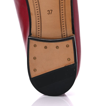 Gucci Lambskin Womens Brixton Horsebit Loafers 37 Hibiscus Red 9 of 17