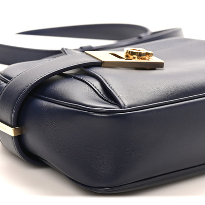 Salvatore Ferragamo Calfskin Gancio Small Camera Case Navy 8 of 9