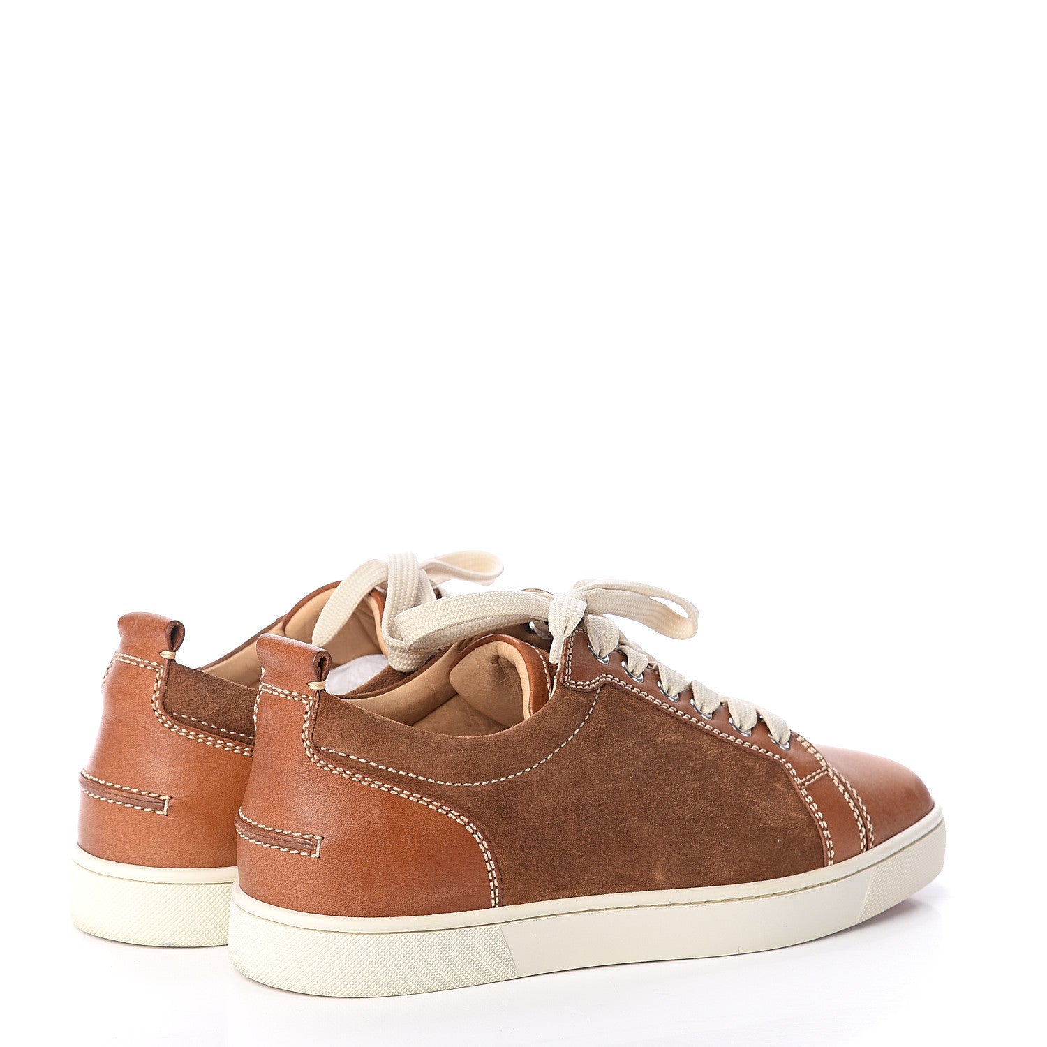 Christian Louboutin Calfskin Veau Velours Mens Louis Junior Flat Sneakers 41 Indiana 4 of 7
