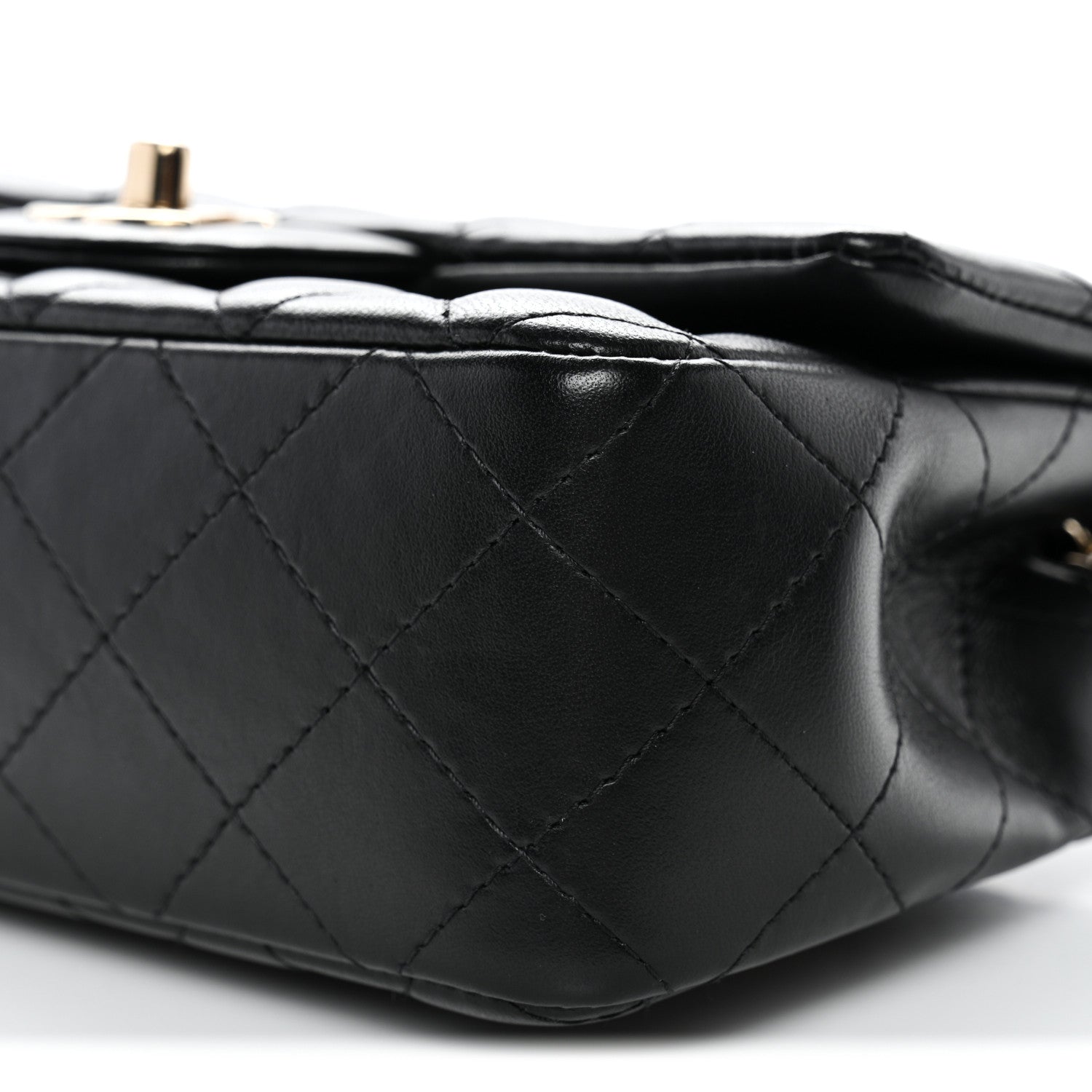 Chanel Lambskin Quilted Mini Rectangular Flap Black 11 of 12