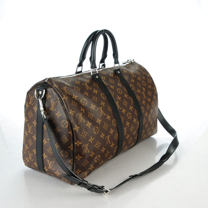 Louis Vuitton Monogram Macassar Keepall Bandouliere 45 3 of 8