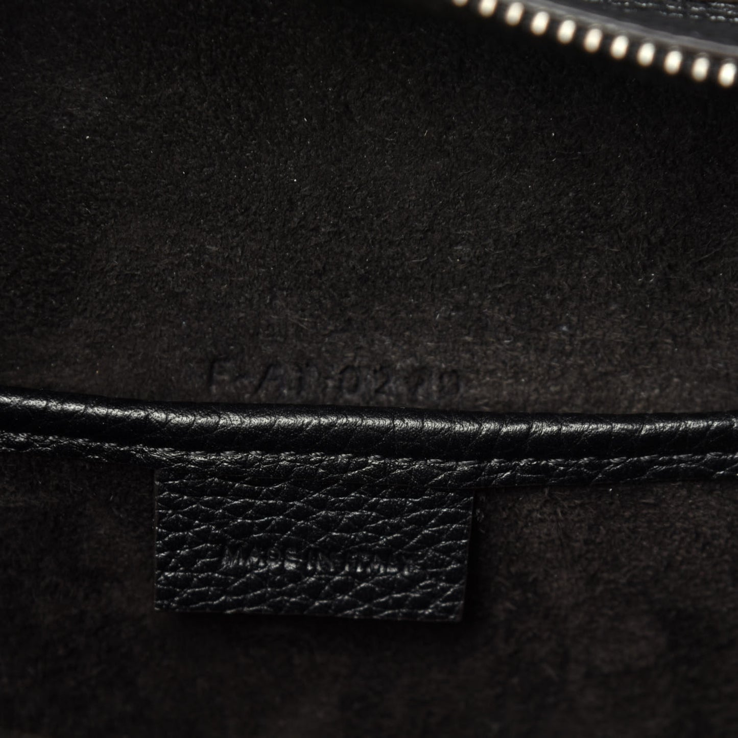 Drummed Calfskin Nano Luggage Black