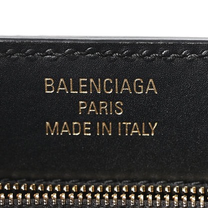 Balenciaga Shiny Box Calfskin Small Money Tote Black 5 of 8
