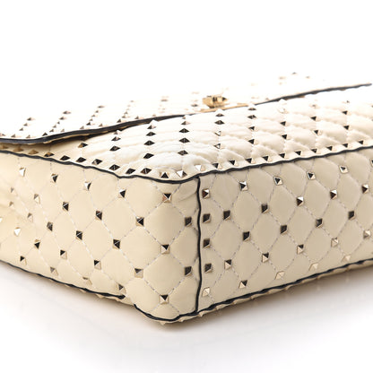 Valentino Garavani Nappa Maxi Rockstud Spike Shoulder Bag Light Ivory 6 of 7
