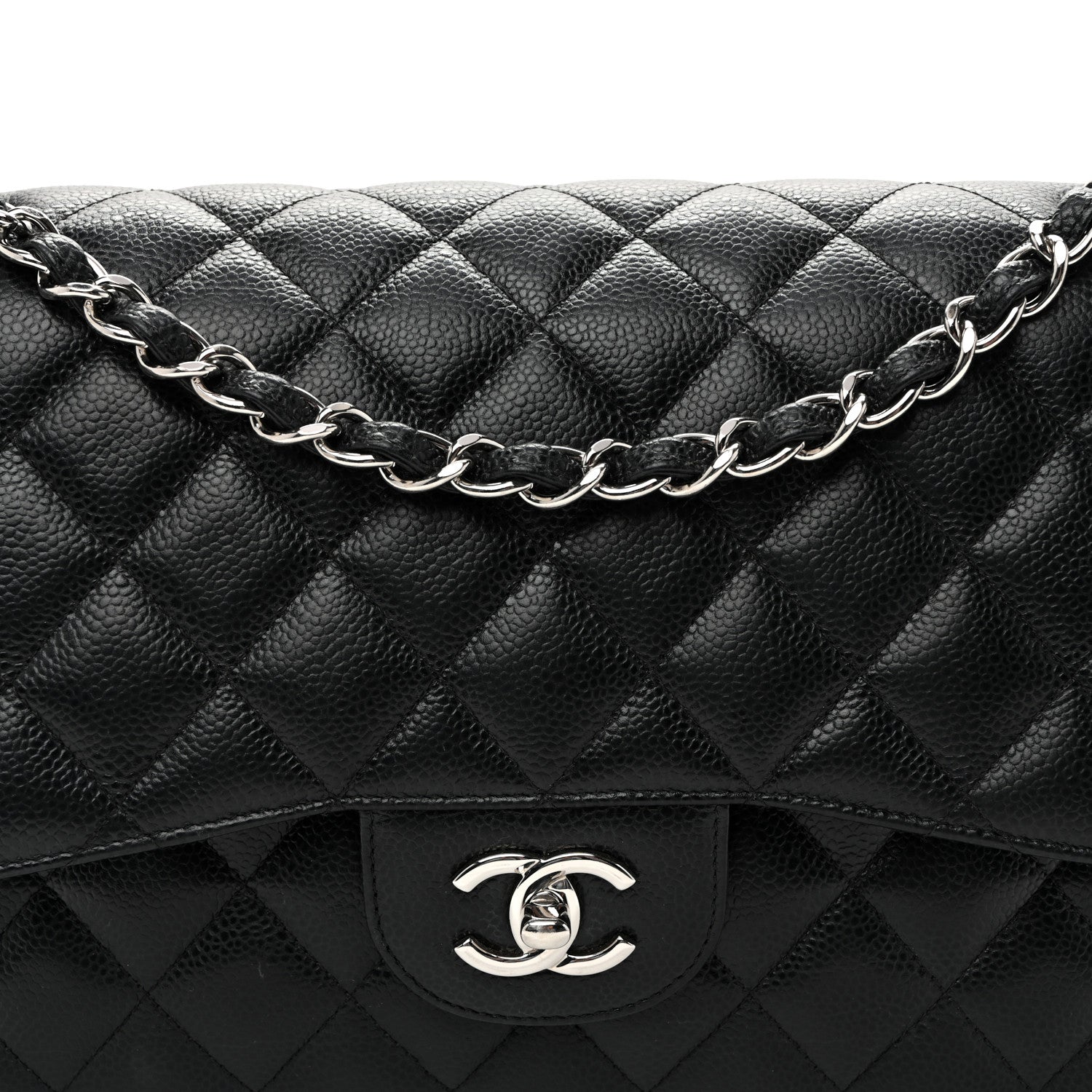 Chanel Caviar Quilted Jumbo Double Flap  Black 8 of 13
