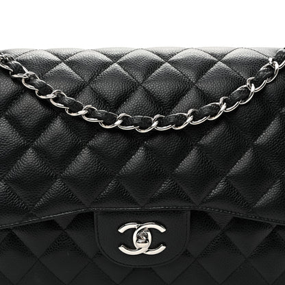Chanel Caviar Quilted Jumbo Double Flap  Black 8 of 13