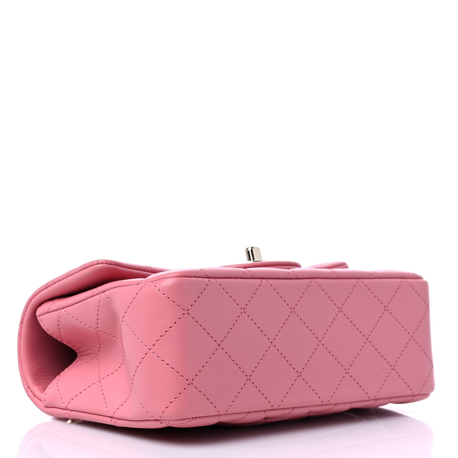Chanel Lambskin Quilted Mini Top Handle Rectangular Flap Pink 4 of 10
