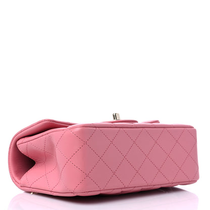 Chanel Lambskin Quilted Mini Top Handle Rectangular Flap Pink 4 of 10