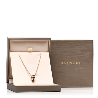 Bulgari 18K Rose Gold Ceramic B.Zero1 Legends Pendant Necklace Black 5 of 5