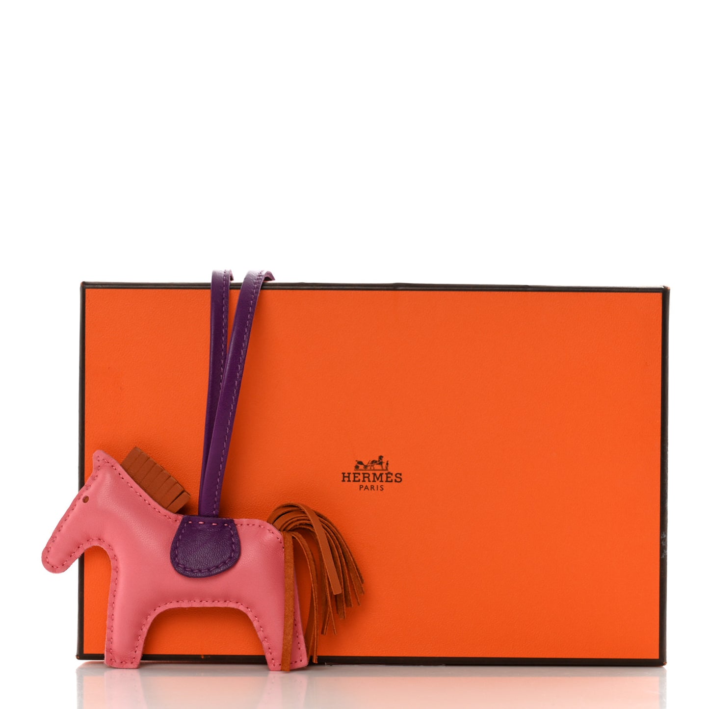 Milo Lambskin Grigri Rodeo Horse Bag Charm PM Rose Azalee Gold Anemone