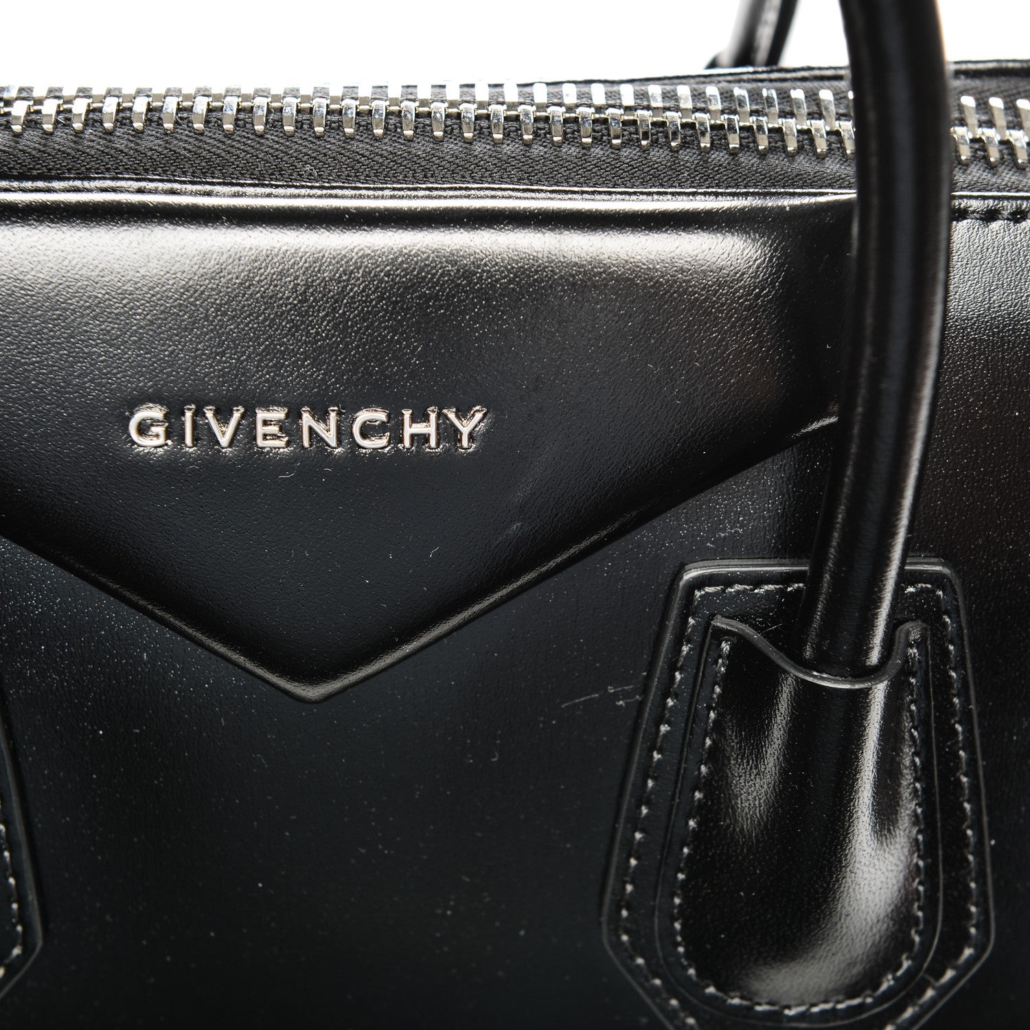 Givenchy Shiny Lord Calfskin Medium Antigona Black 7 of 7
