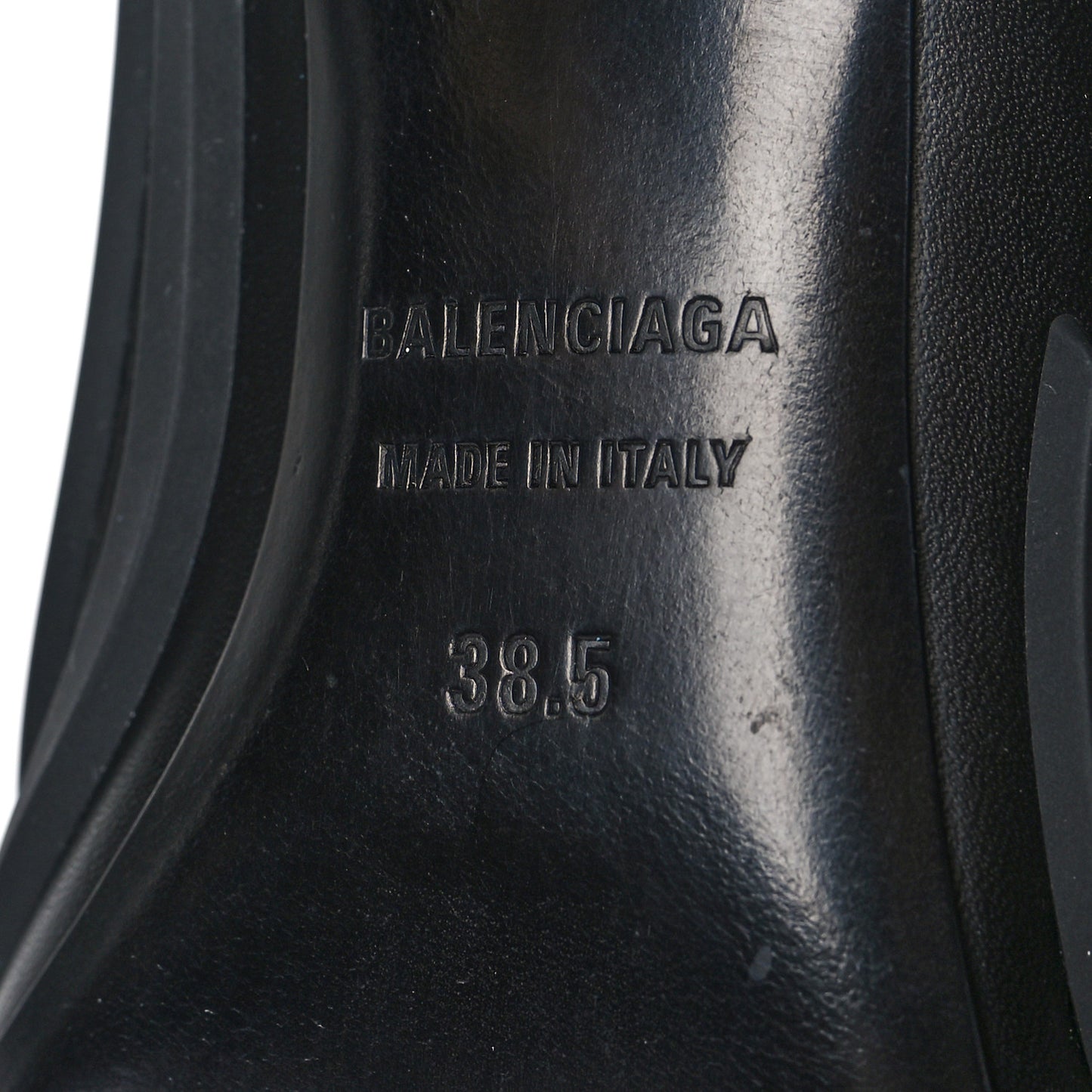 Silicone Calfskin Pointed 80mm Pumps 38.5 Black