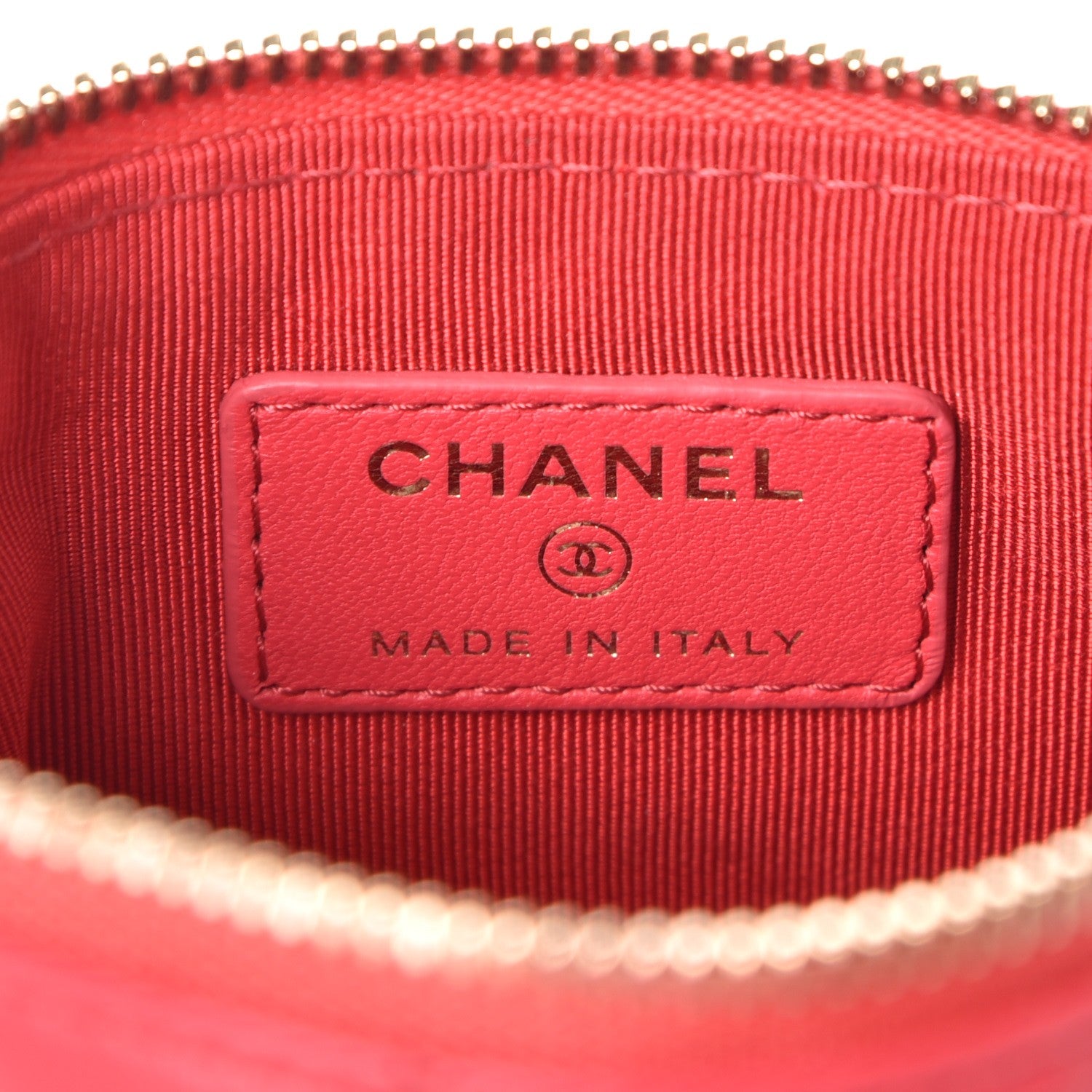Chanel Lambskin Quilted Small Cosmetic Case Light Red 6 of 8