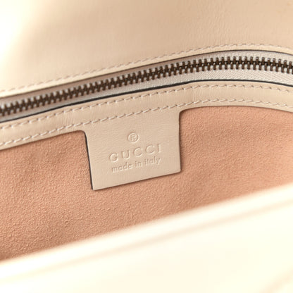 Gucci Calfskin Matelasse Small GG Marmont Shoulder Bag White 6 of 10