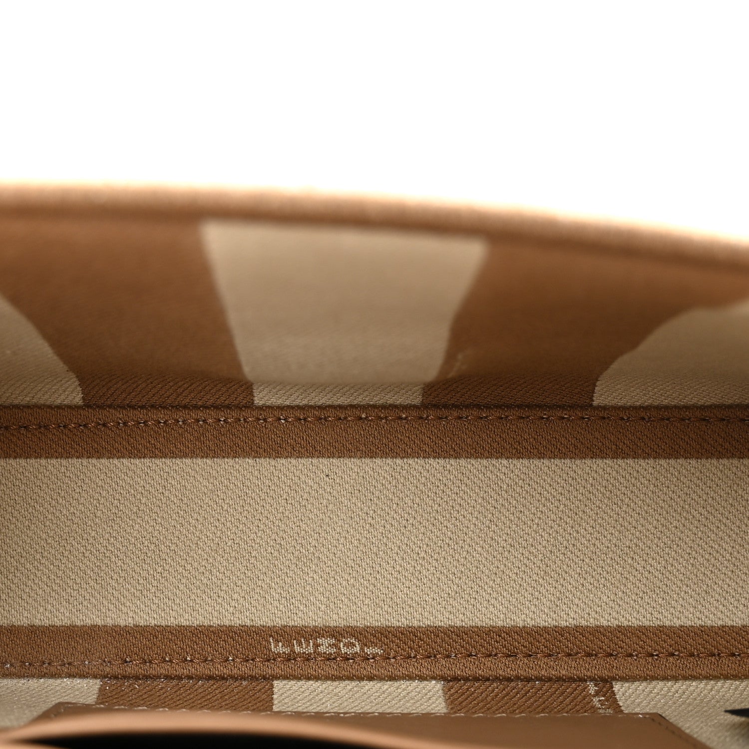 Fendi Fabric Jacquard FF 1974 Mini Baguette Beige 5 of 10