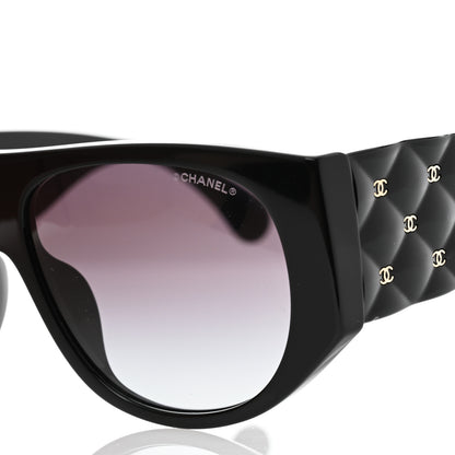 Chanel Acetate Quilted CC Pilot Sunglasses 71465 Black 7 of 8