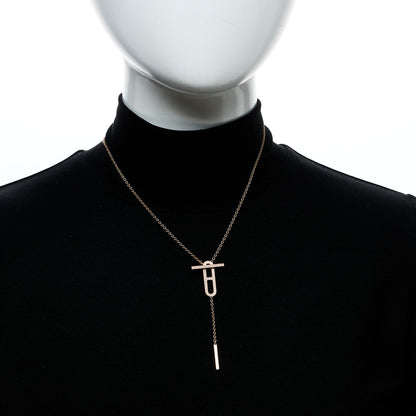 Hermes 18K Rose Gold Diamond PM Ever Chaine D'Ancre Necklace ST 2 of 6