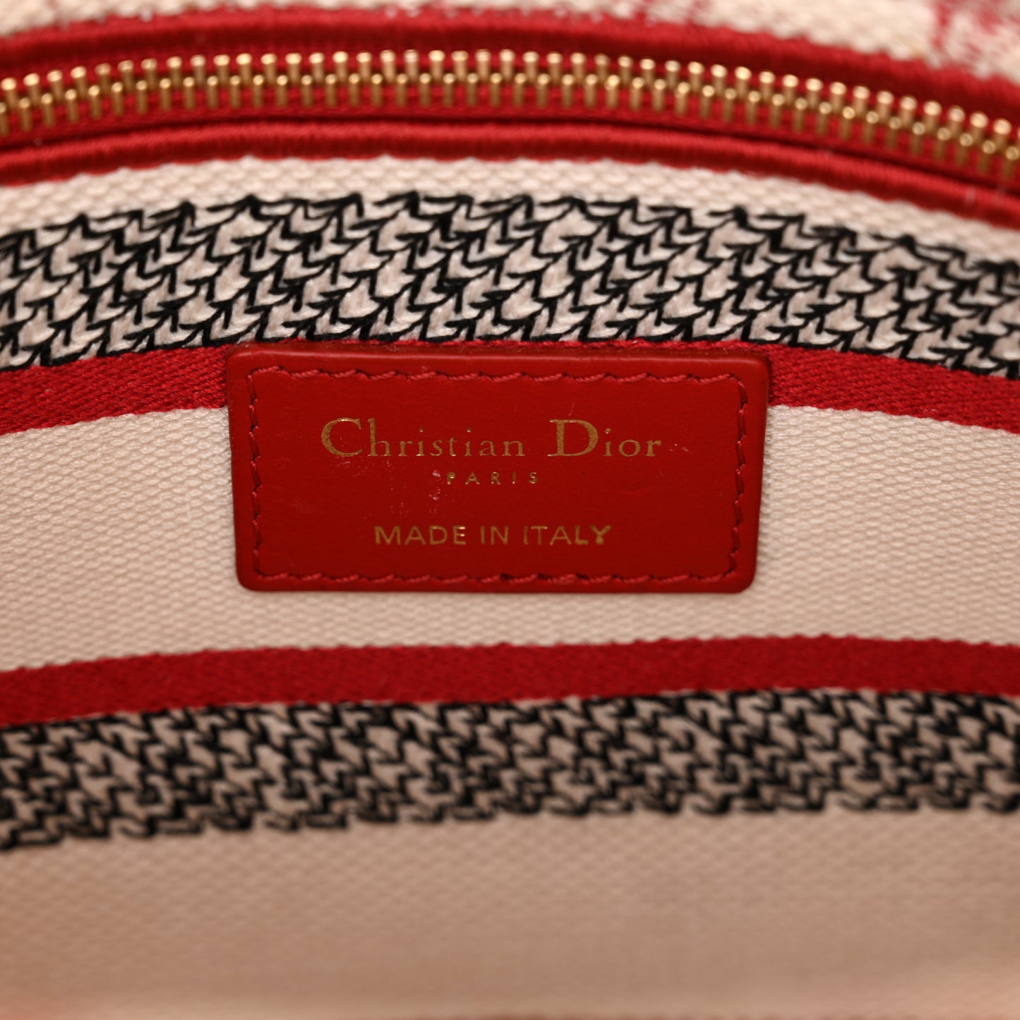 Canvas Embroidered Medium Dioramour D-Royaume Lady D-Lite Red Multicolor