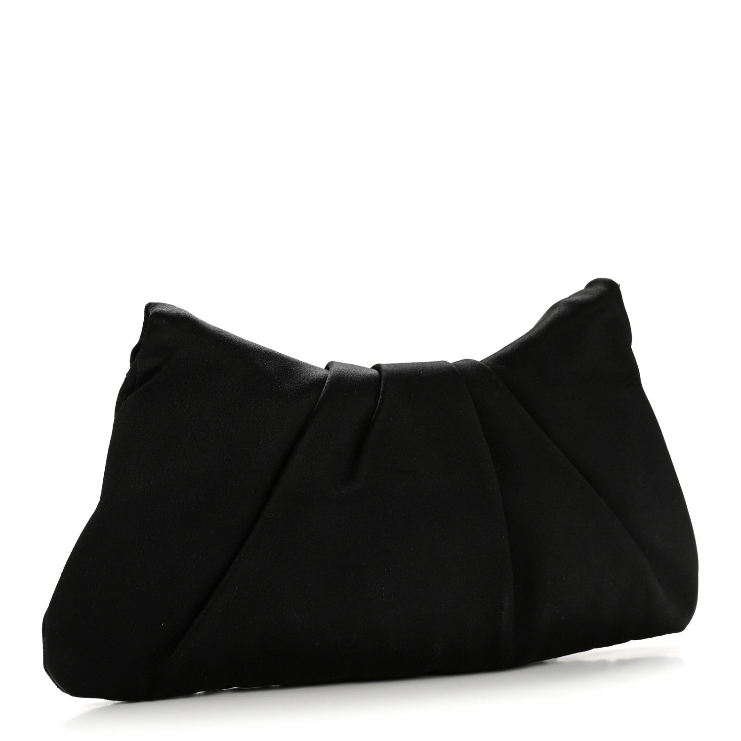 Chanel Satin Quilted Flap Clutch Black 3 of 14