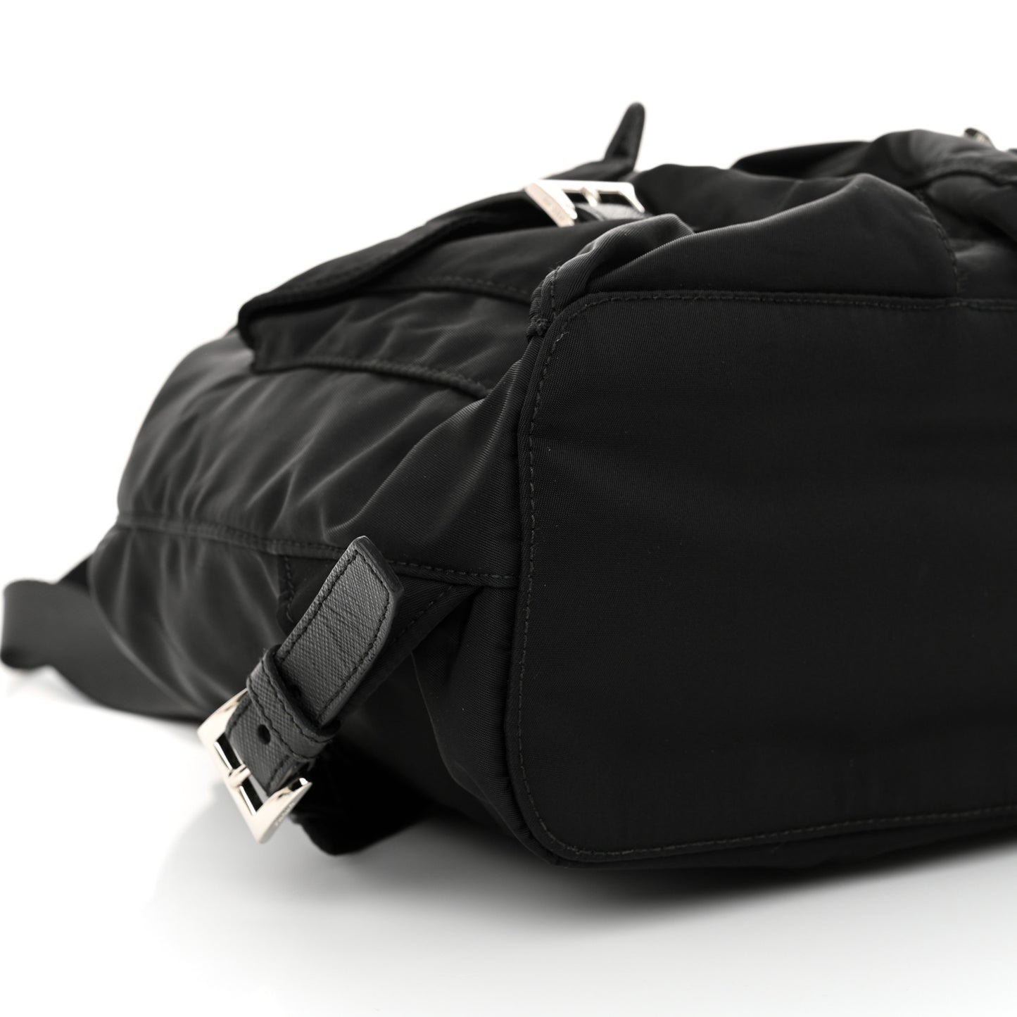 Tessuto Nylon Saffiano Small Backpack Black