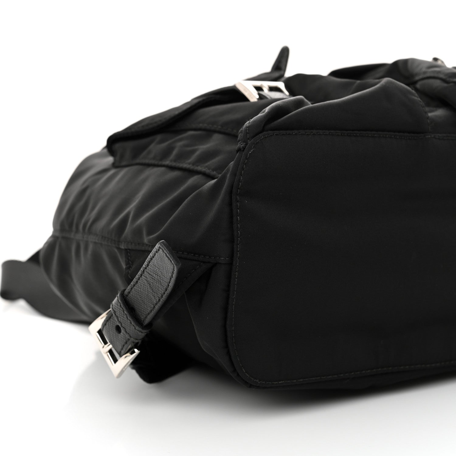 Prada Tessuto Nylon Saffiano Small Backpack Black 9 of 10