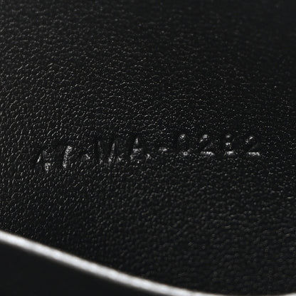 Christian Dior Calfskin Macrocannage Diamond Caro Zipped Pouch With Chain Black 7 of 10