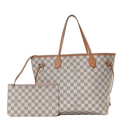 Louis Vuitton Damier Azur Neo Neverfull MM Rose Ballerine 1 of 17