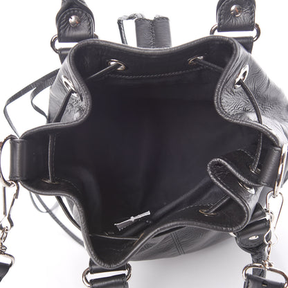 Balenciaga Matte Goatskin Rubber Covered Classic Hardware Mini Pompon Black 5 of 9