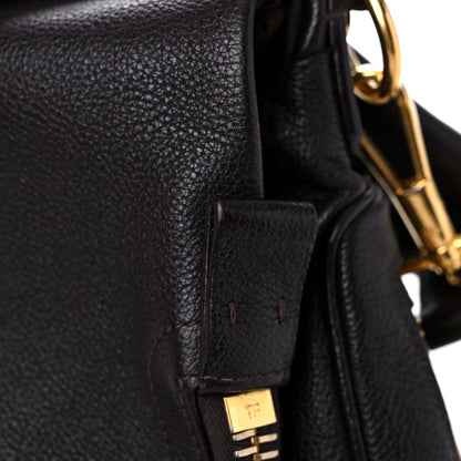 Tom Ford Grained Calfskin Medium Jennifer Dark Brown 14 of 18