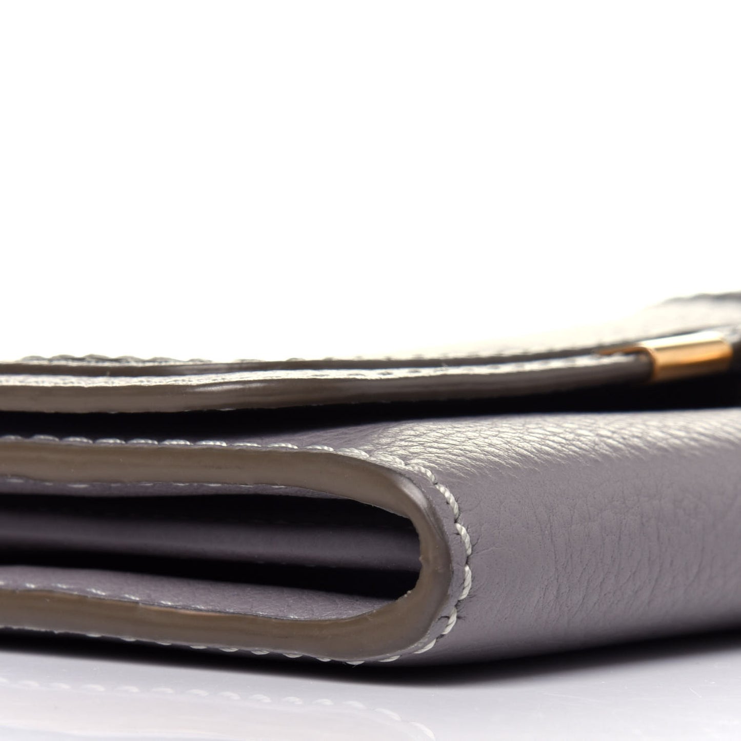 Calfskin Marcie Continental Flap Wallet Cashmere Grey