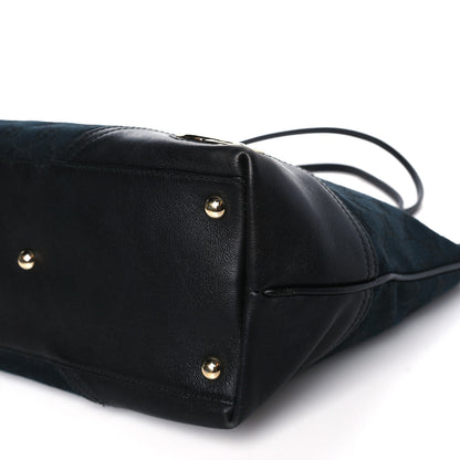 Gucci Monogram Medium New Britt Tote Black 10 of 14