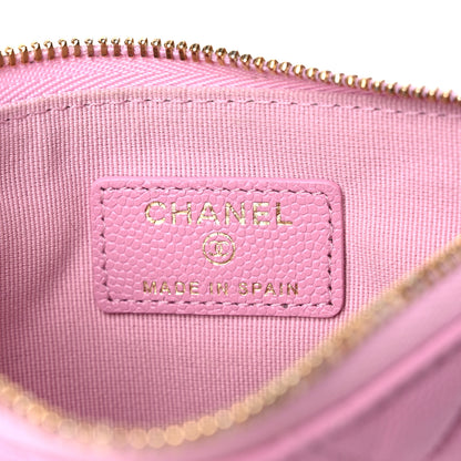 Chanel Caviar Quilted Small Cosmetic Case Light Pink 6 of 9