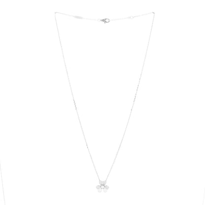 Van Cleef & Arpels 18K White Gold Diamond Mini Frivole Pendant Necklace 3 of 6