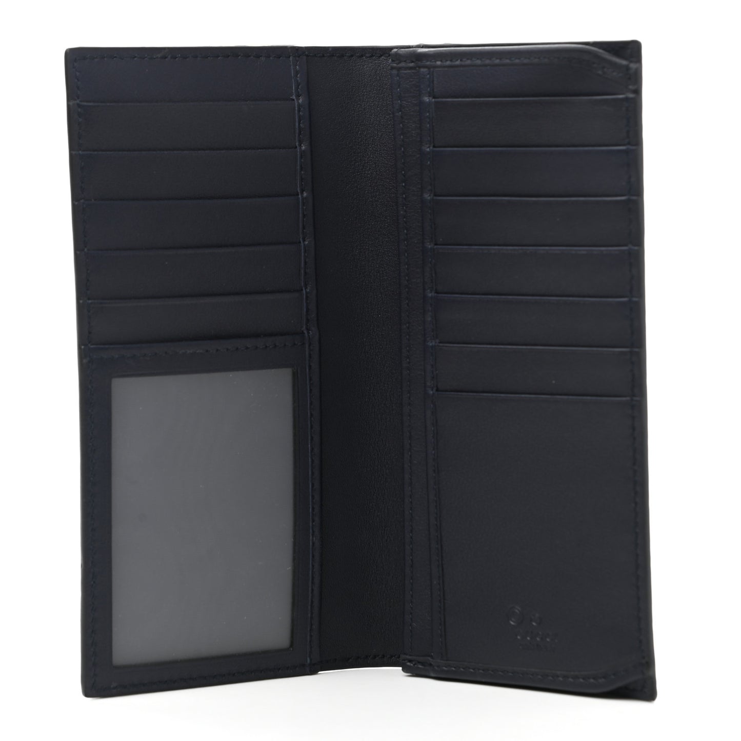 Microguccissima Bi-Fold Organizer Wallet Blue