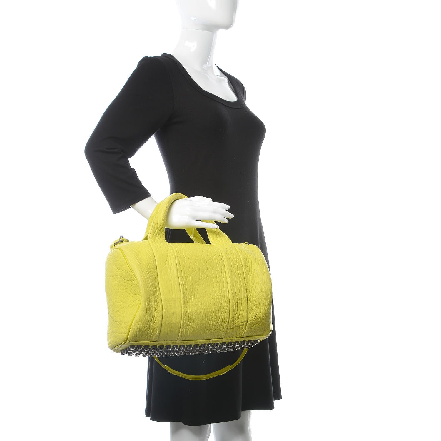 Alexander Wang Pebbled Lambskin Rocco Acid Black Nickel Hardware 1 of 13