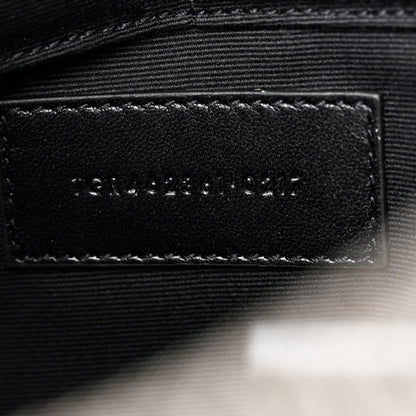 Saint Laurent Calfskin Crocodile Embossed Document Holder Black 8 of 9